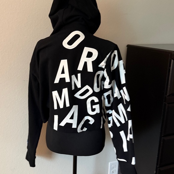 NBA Orlando Magic, Crop, Black Hoodie with Blue Lining and White Lettering - Picture 4 of 7